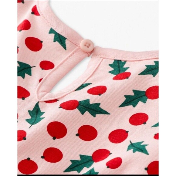 Hanna Andersson Holiday Long Sleeve Ruffle Dress with Pockets Size 8 - Picture 2 of 3